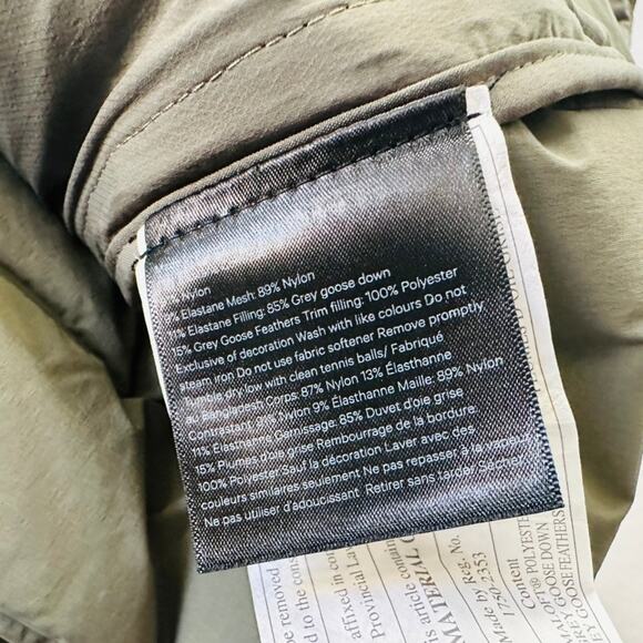 Lululemon Navigation Stretch Down Vest Olive Green Size XL 700 Goose Fill Winter - Picture 5 of 7